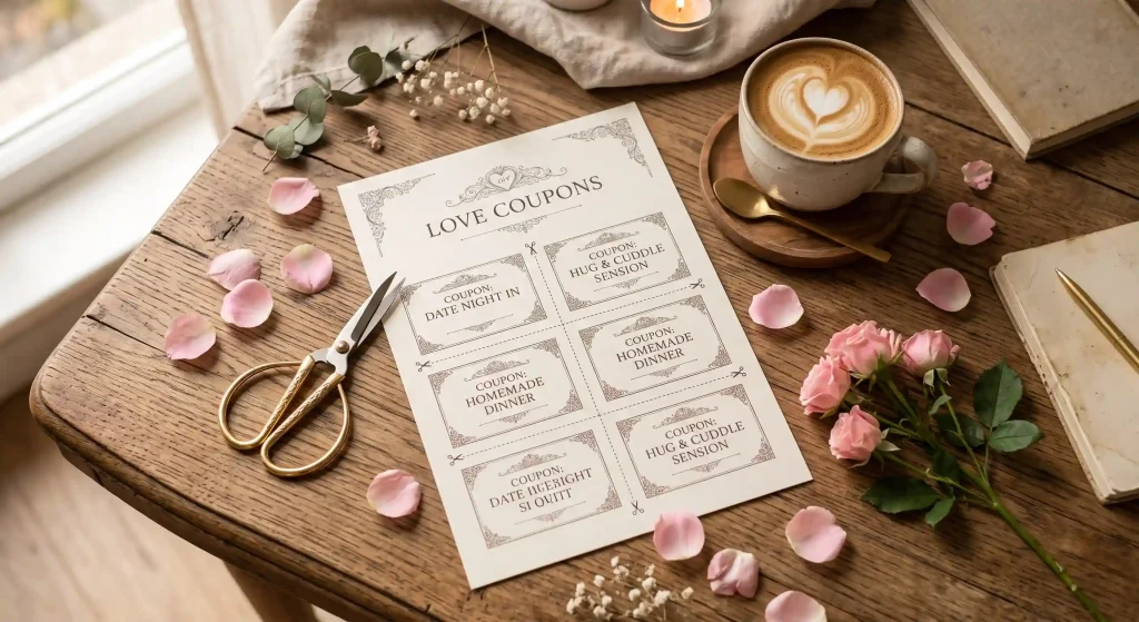 Cadeau de couple : Votre "Bon Pour" vierge à imprimer (Gratuit) et nos meilleures idées