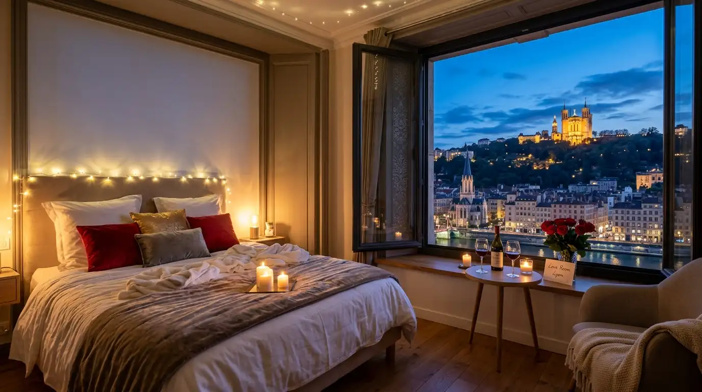 Love room à Lyon avec spa privatif dans un ancien atelier de canut