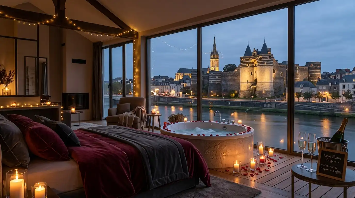 Love room à Angers avec spa privatif