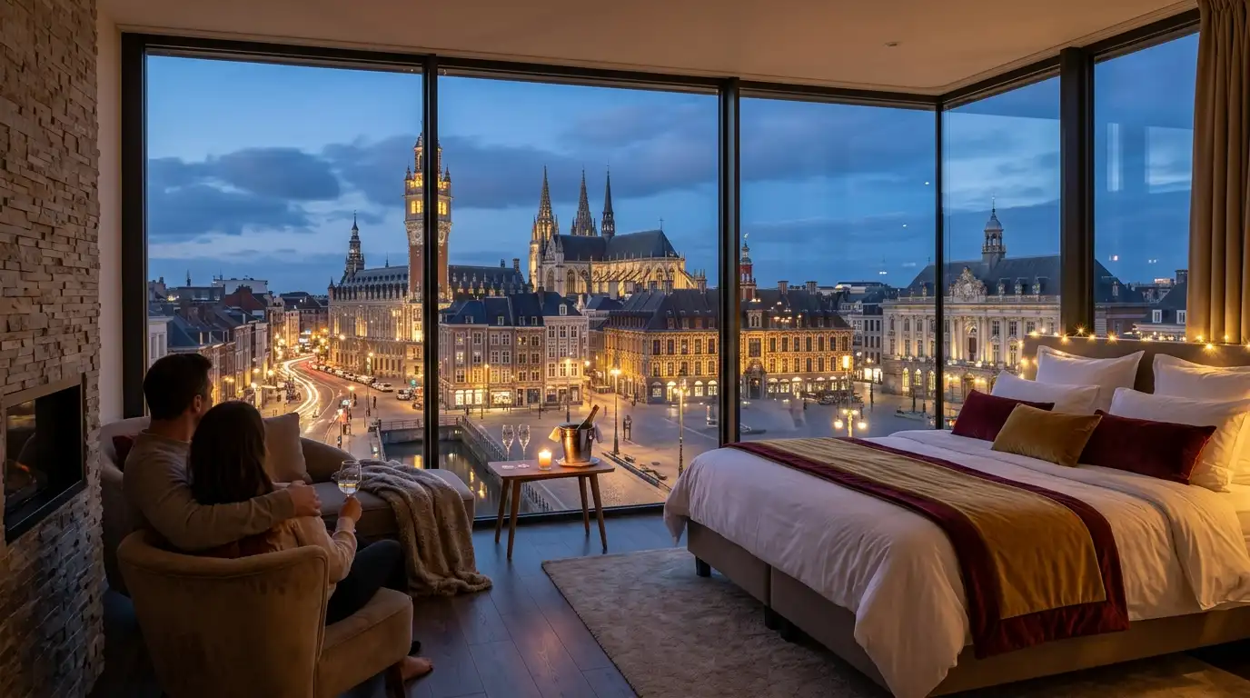 Love room à Lille avec spa privatif dans une maison en brique